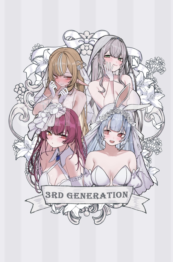 【ホロクル11th】ホロライブ3期生ウェディングタペストリー