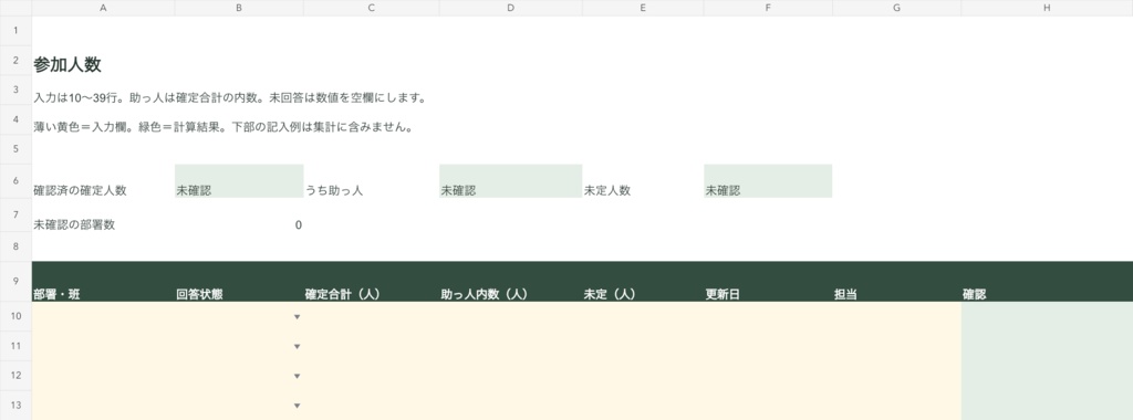 イベント運営9点セット｜人数・駐車送迎・収支・連絡文【XLSX】