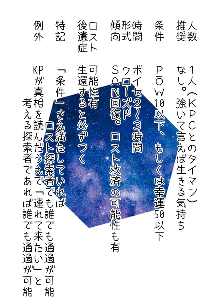 【無料/投げ銭】CoC6版「超最悪日曜日」SPLL:E190176