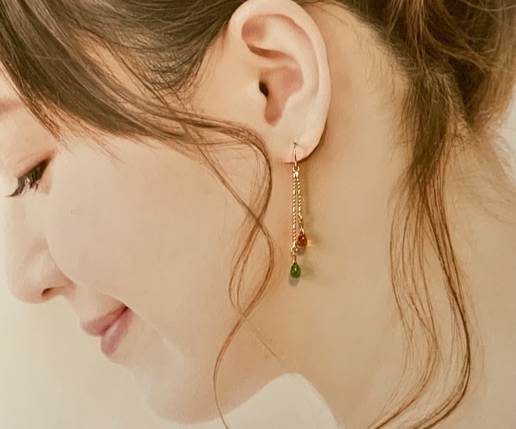 【選べる】ドラクエ4 クリフト×アリーナ概念天然石チャーム(ピアス・イヤリング)