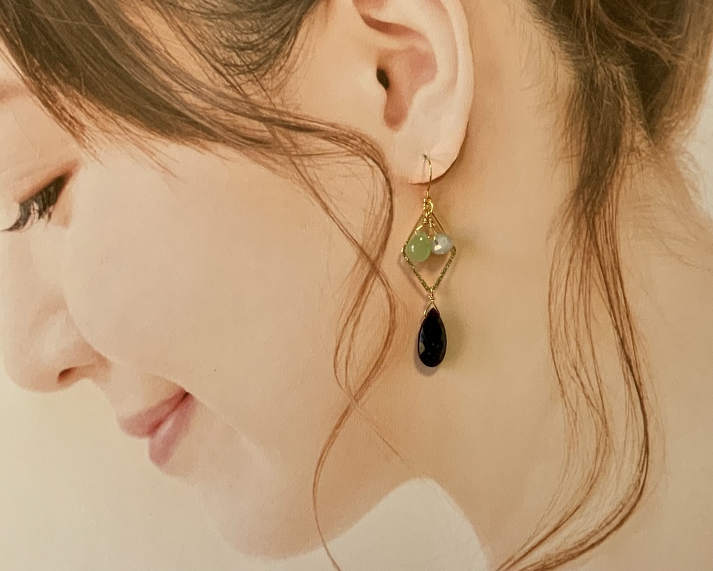 【選べる】ドラクエ11 グレイグ×マルティナ概念天然石チャーム(ピアス・イヤリング)