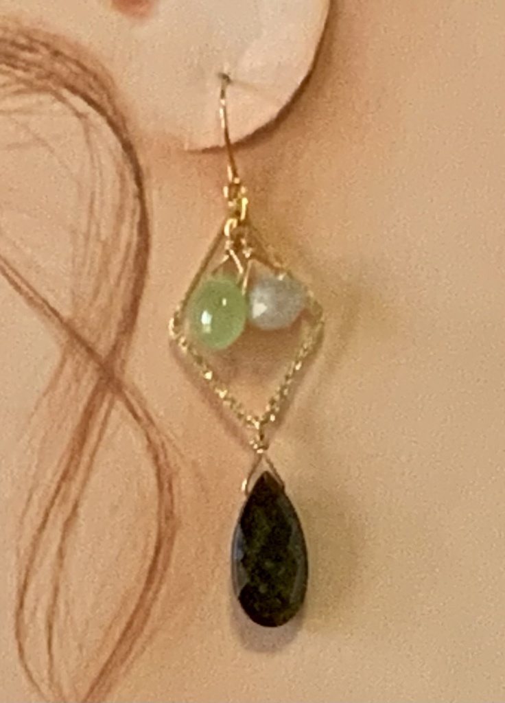 【選べる】ドラクエ11 グレイグ×マルティナ概念天然石チャーム(ピアス・イヤリング)