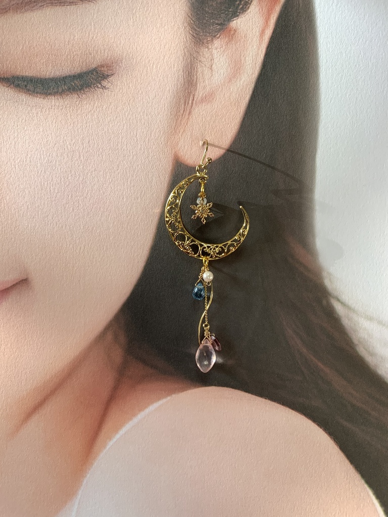 乱れ雪月花概念チャームA(ピアス・イヤリング対応)