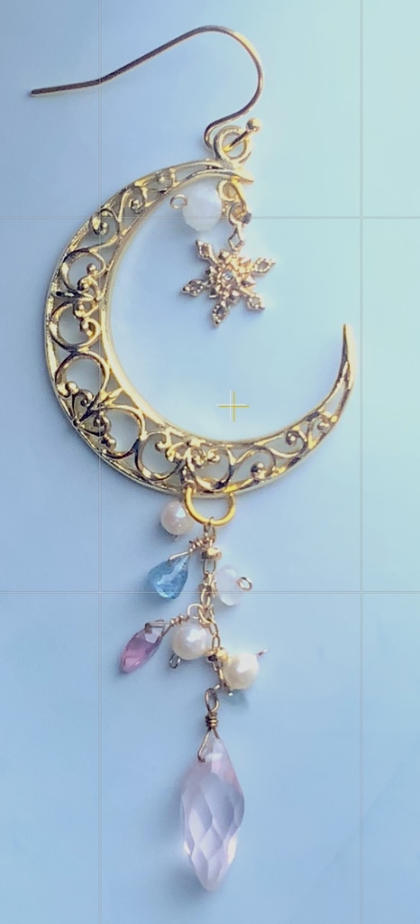 乱れ雪月花概念チャームB(ピアス・イヤリング対応)