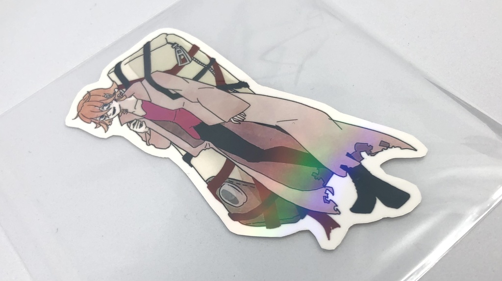 手作りオーロラ加工ステッカー