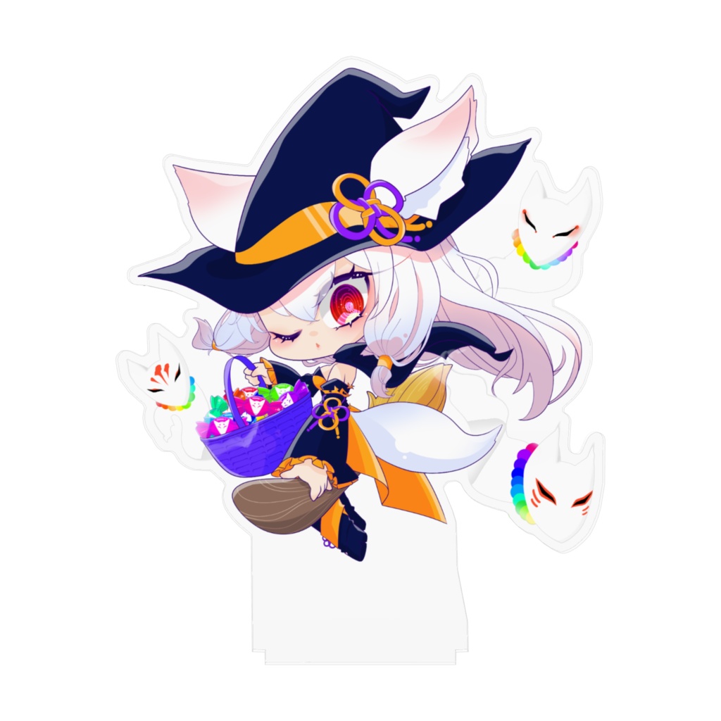 白狐みやび魔女アクリルフィギュア2