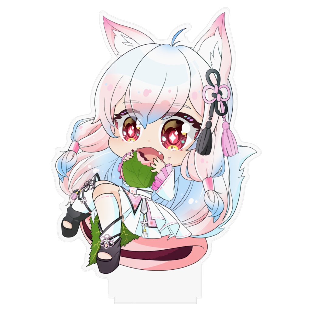 白狐みやび桜もちアクリルフィギュア2