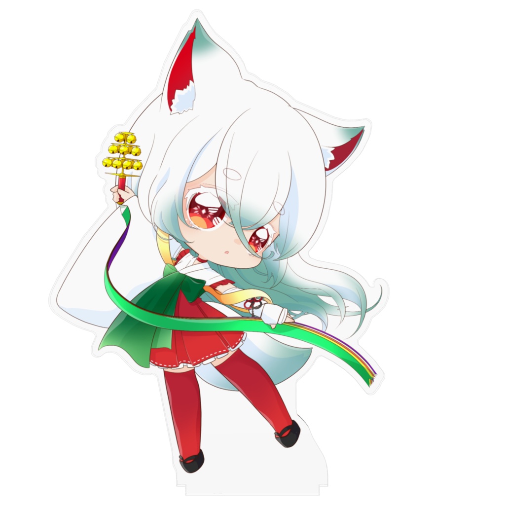 白狐こやび 巫女 アクリルフィギュア 160