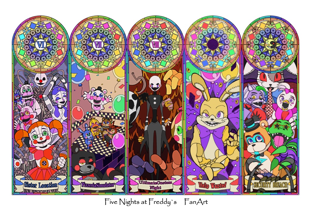 FNaF ステンドグラス風FANART