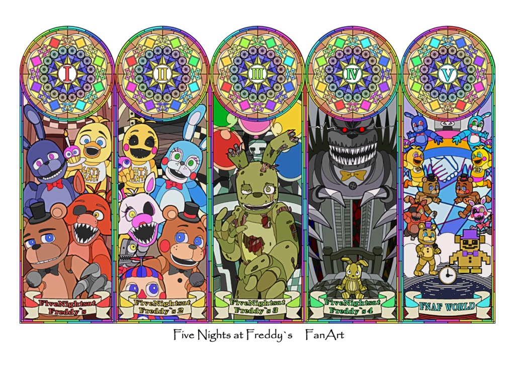 FNaF ステンドグラス風FANART