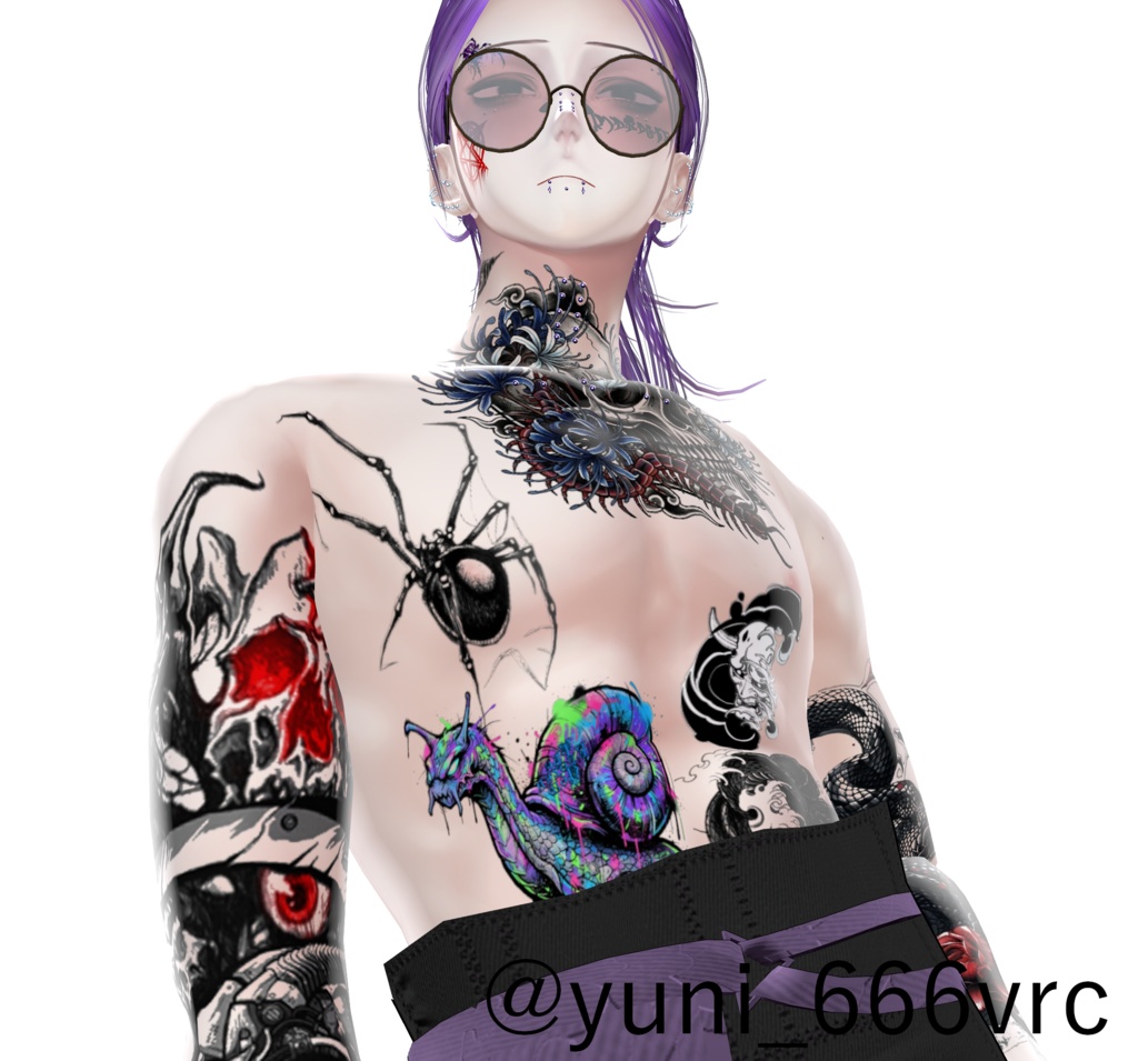 Tatoo texture カタツムリ ル・カルコル ペイント風tattoo