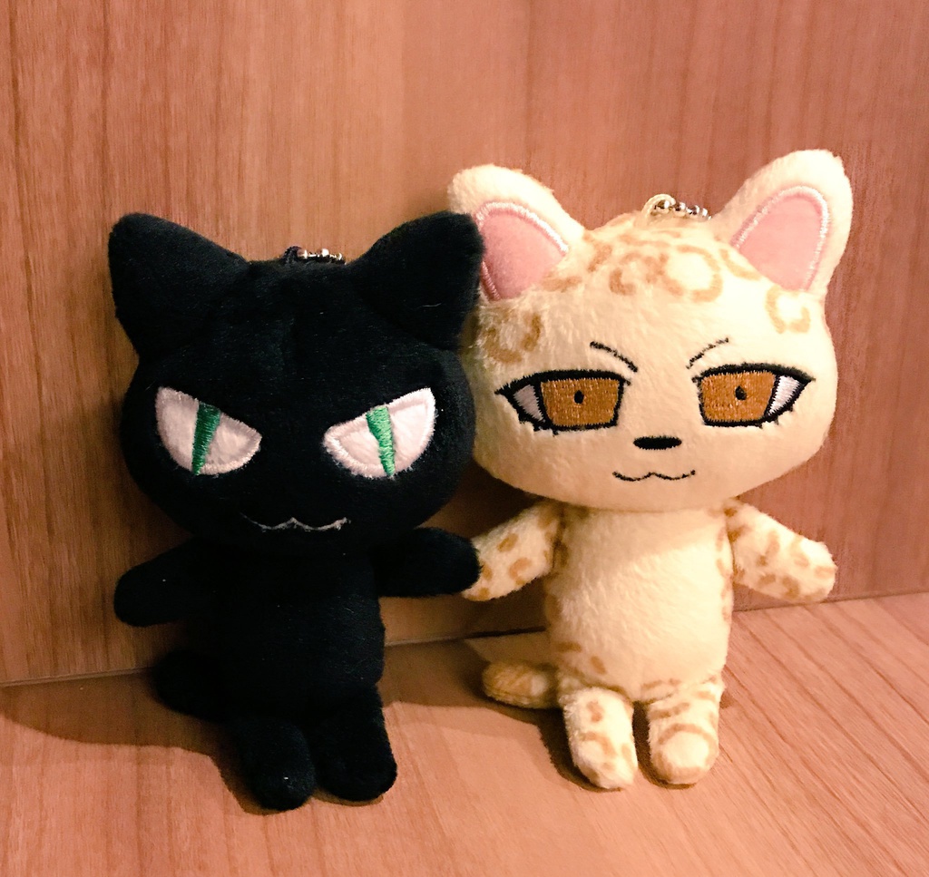 クロネコ彼氏 ヒョウ&クロネコぬいぐるみマスコット
