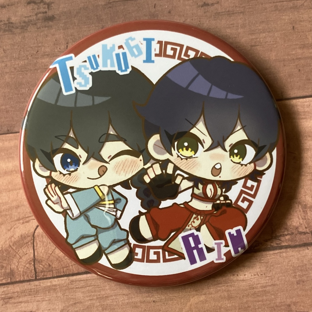 「リンとツムギ」　缶バッジ