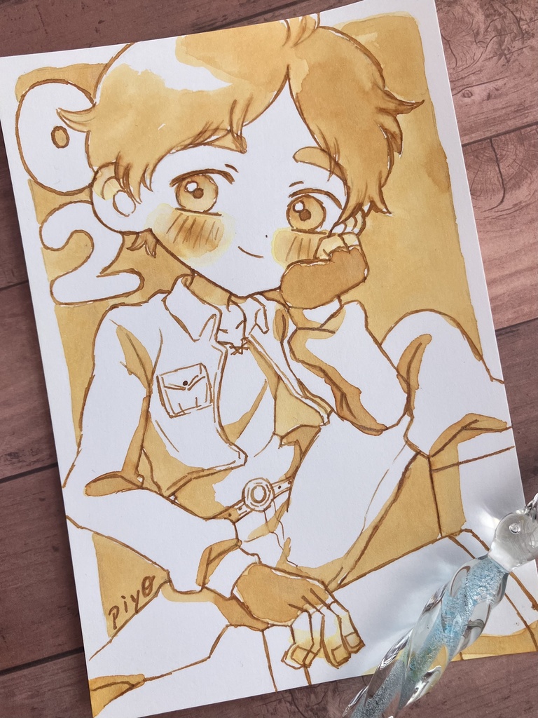 【ドローイングポストカード原画】02 ユウ