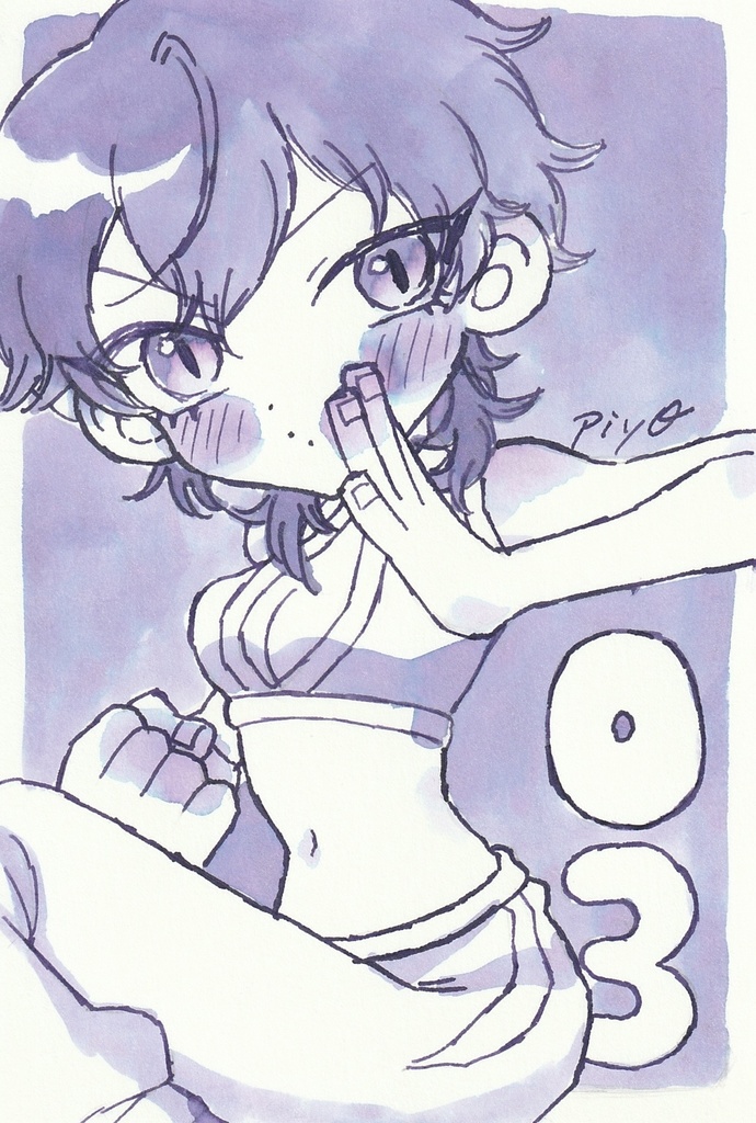 【ドローイングポストカード原画】03 リン