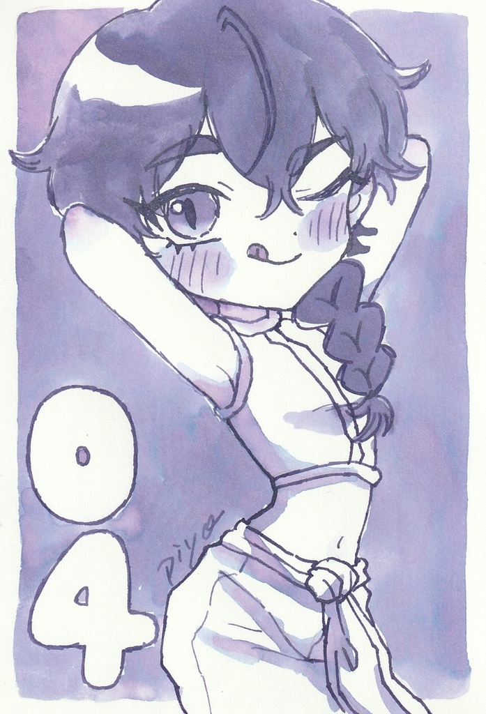 【ドローイングポストカード原画】04 ツムギ