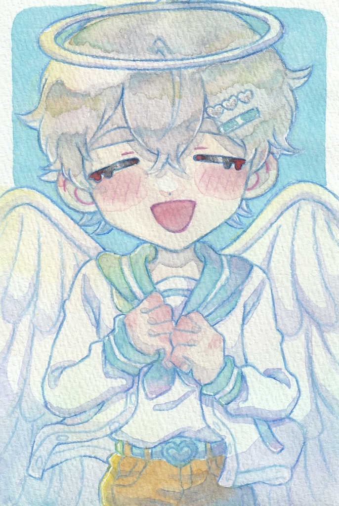 【ポストカード原画】2種 天使くん&悪魔ちゃん