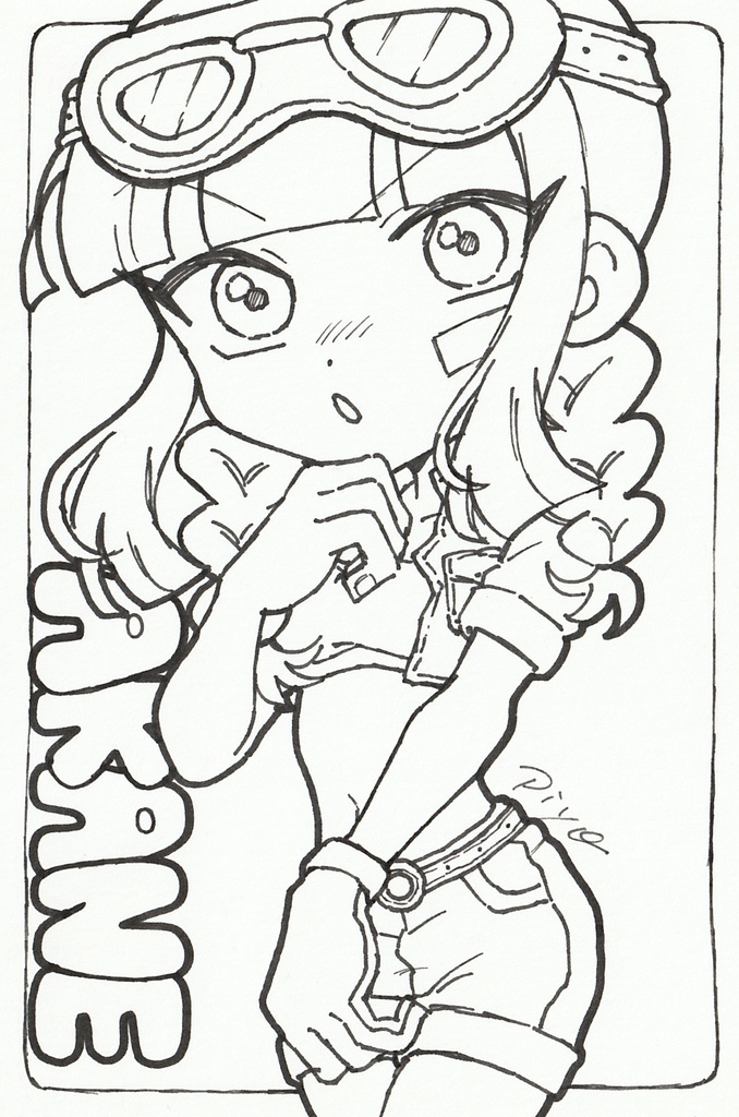 【ドローイングポストカード原画】アカネ