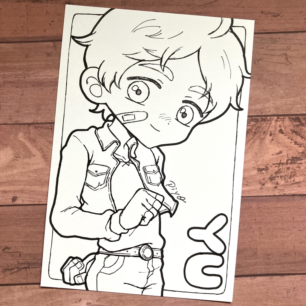 【ドローイングポストカード原画】ユウ