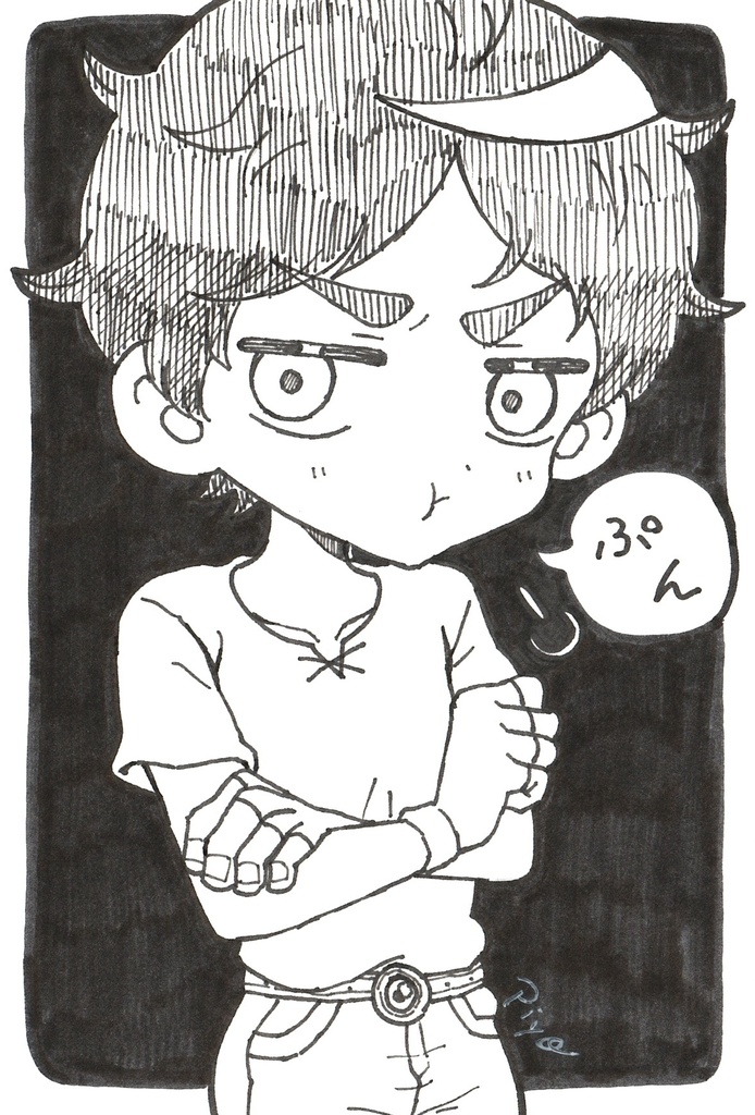 【ドローイングポストカード原画】ぷん