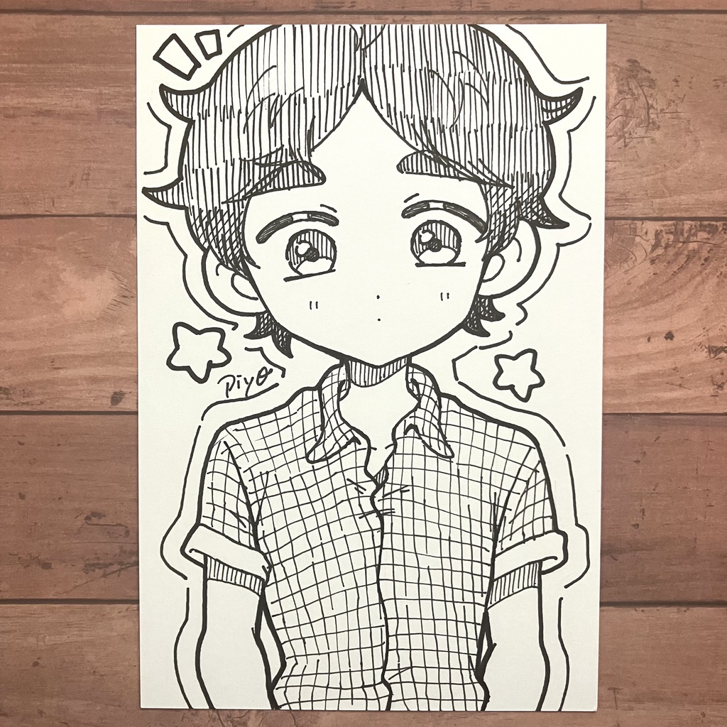 【ドローイングポストカード原画】☀️