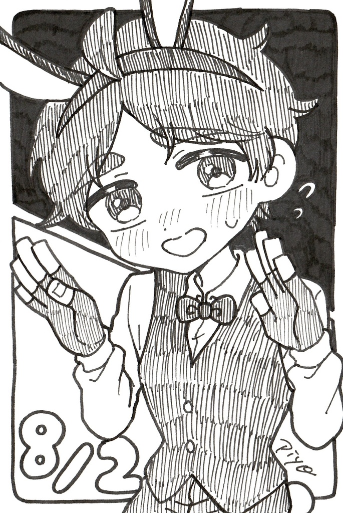 【ドローイングポストカード原画】バニーの日🐰