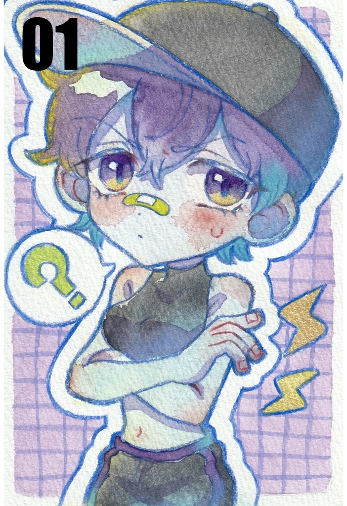 【ポストカード原画】3種 異星人ガール