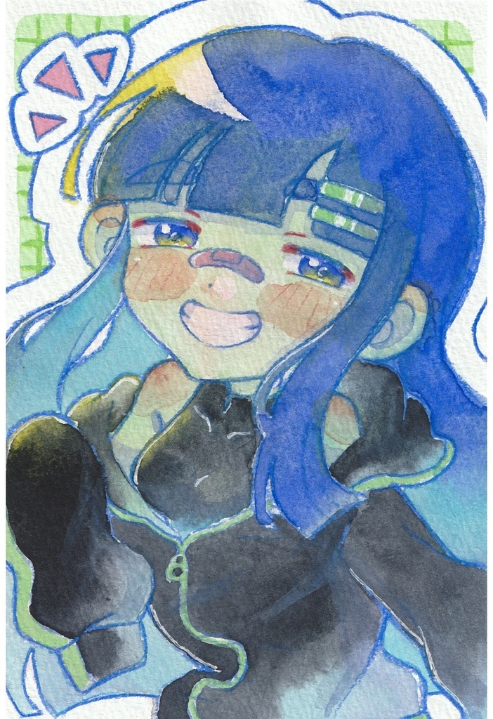 【ポストカード原画】3種 異星人ガール