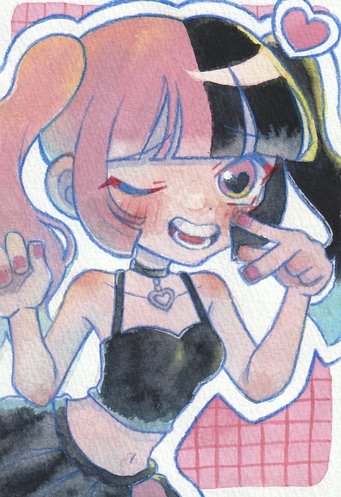 【ポストカード原画】3種 異星人ガール