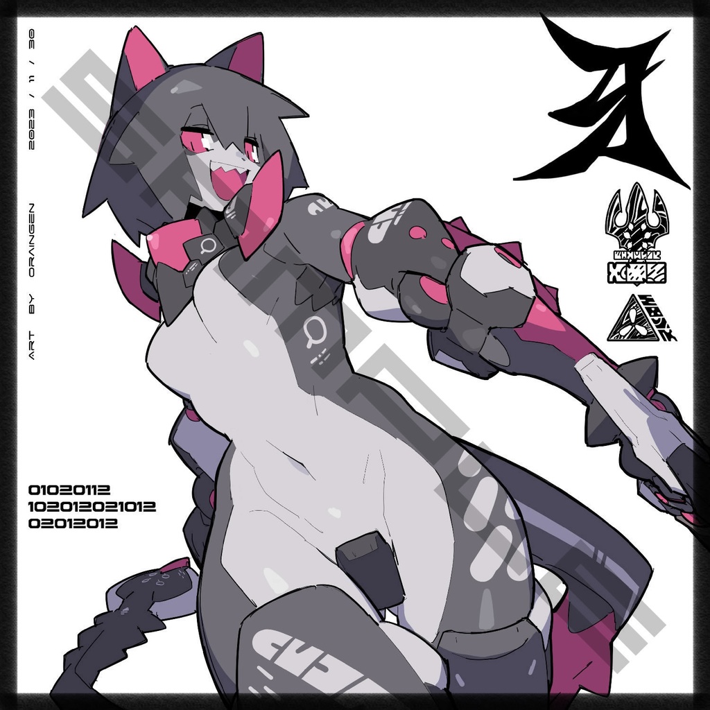 Oraingenさん作　「牙」ちゃん色紙風カード