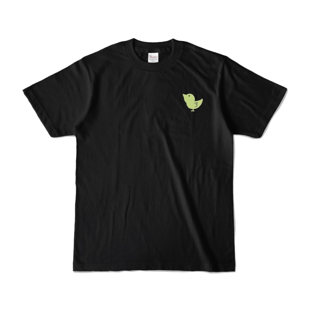 お先にどうぞ 黒Tシャツ(鳥)