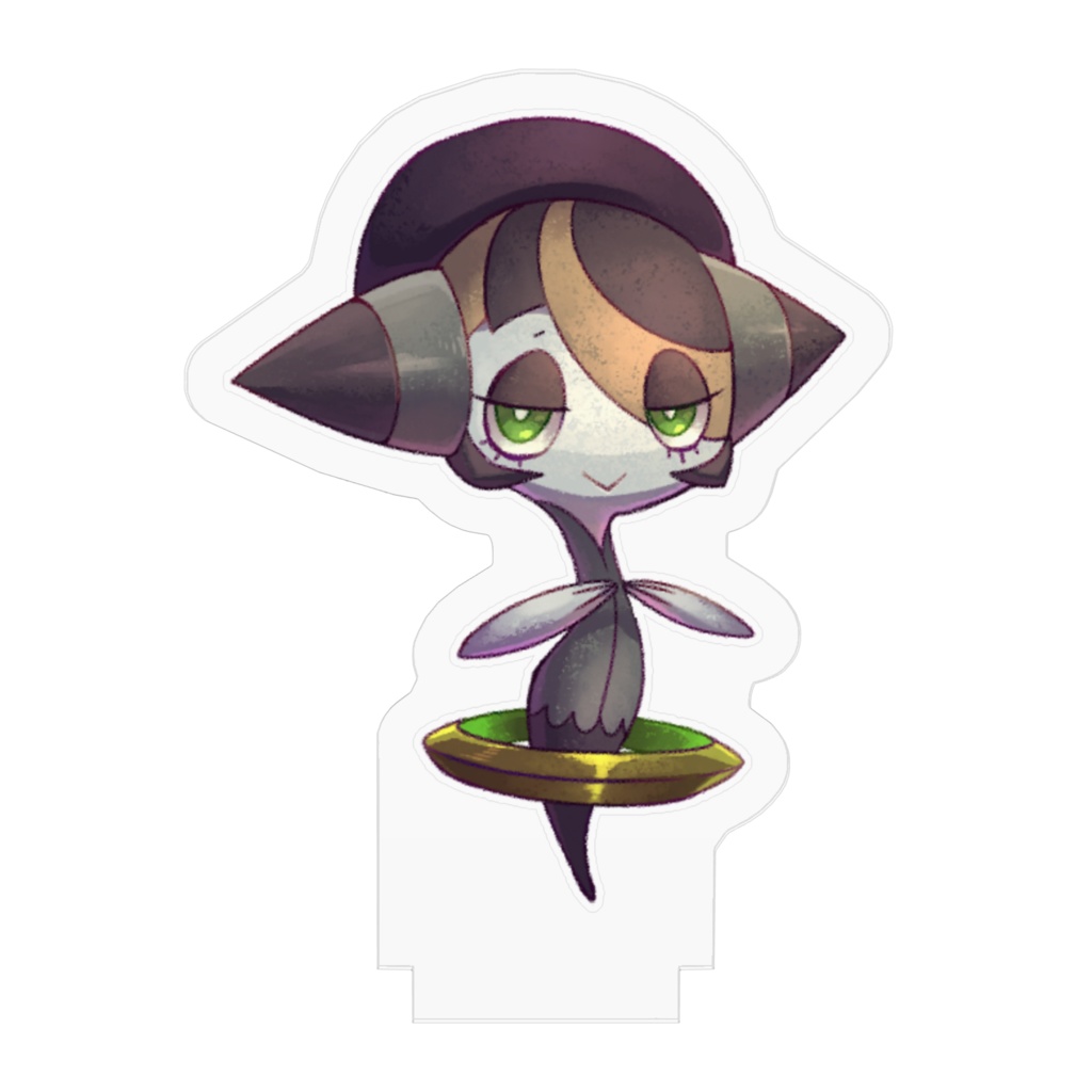 お月さまのラルムアクリルフィギュア〈土星のスピン〉