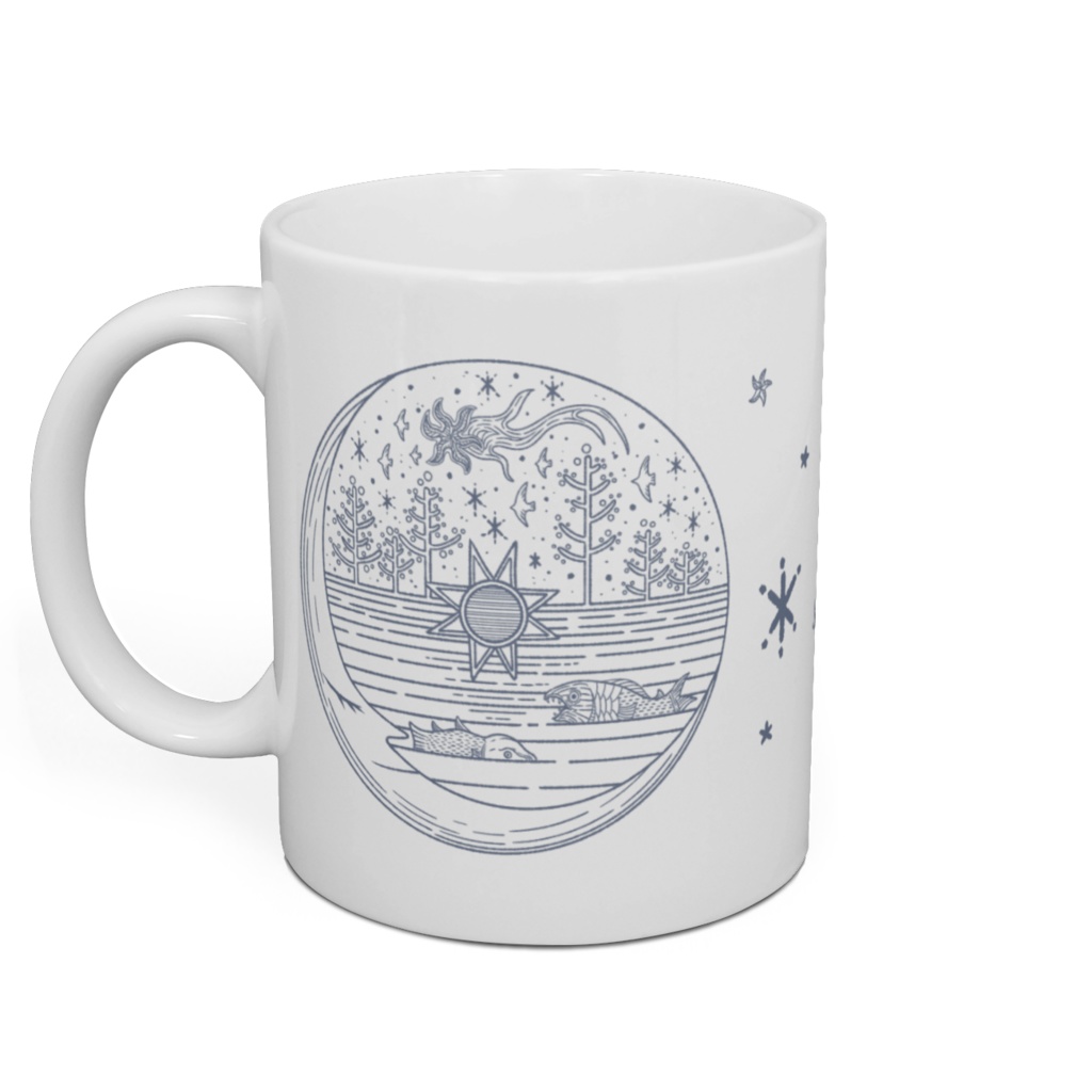 星と生命マグカップ