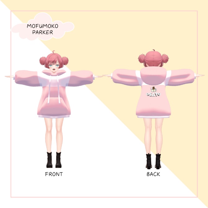 【11アバター対応】MOFUMOKO PARKER -モフモコパーカー-
