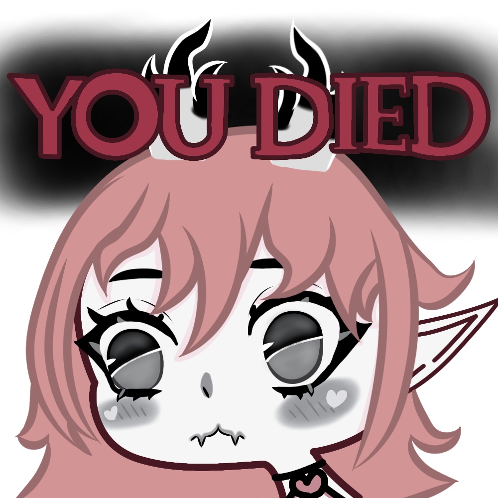 Emote in Twich or Discord " You Died " ( Moth Girl)