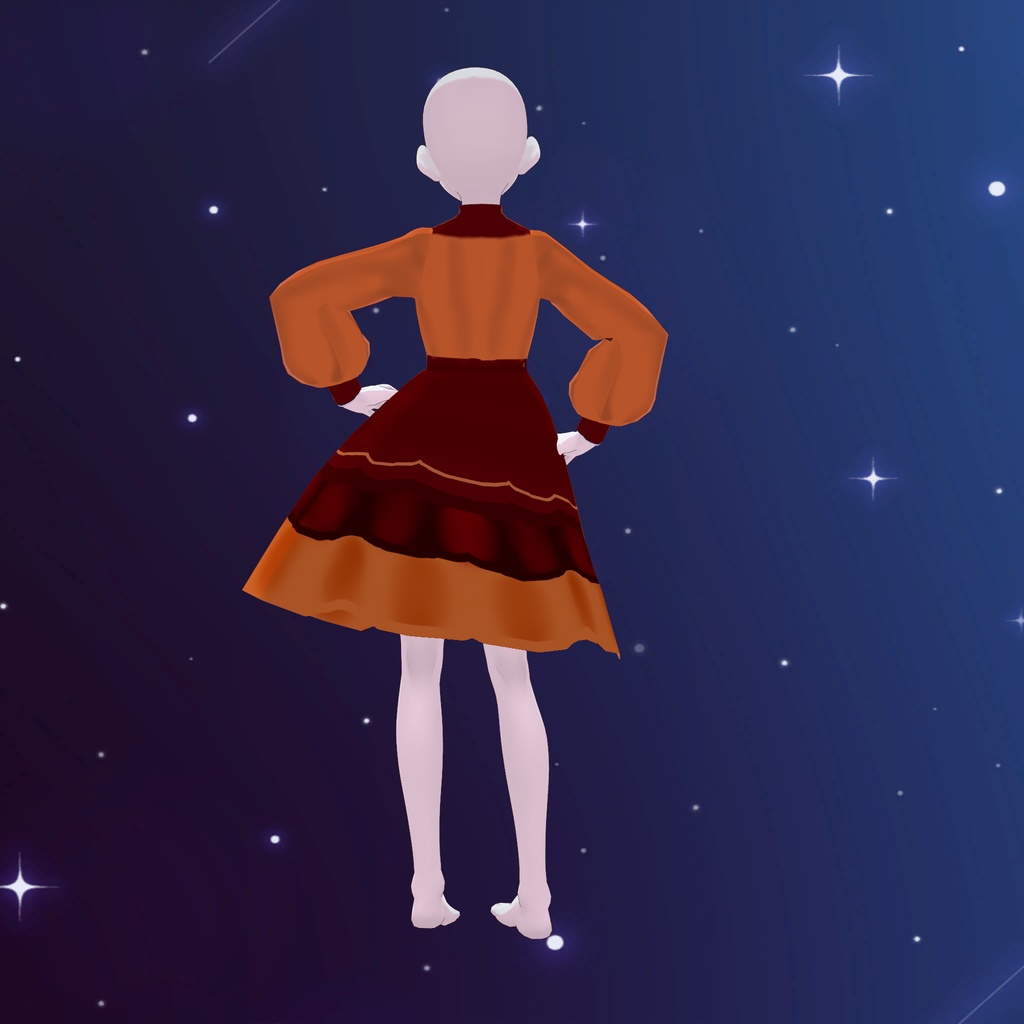 Pumpkin garden layerd sweater and skirt