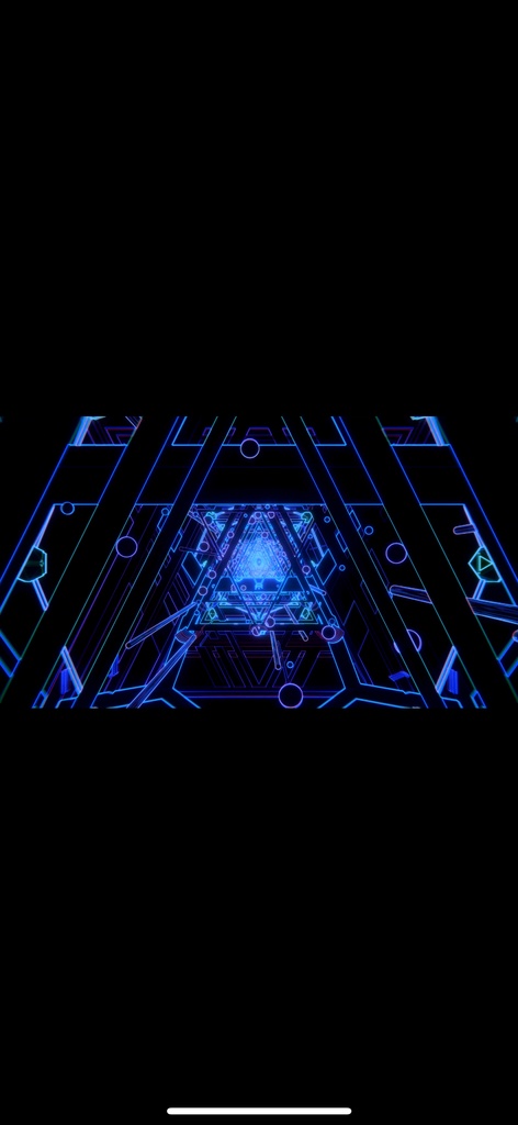 Blue Cyber Geometry Tunnel – ブルーサイバー・ジオメトリートンネル（HD シームレス VJループ）