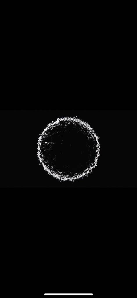 モノクロ 円環コア 抽象テクノ VJループ（HD・シームレス）