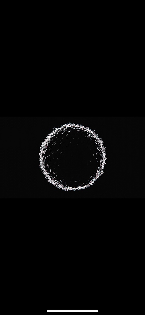 モノクロ 円環コア 抽象テクノ VJループ(HD・シームレス)