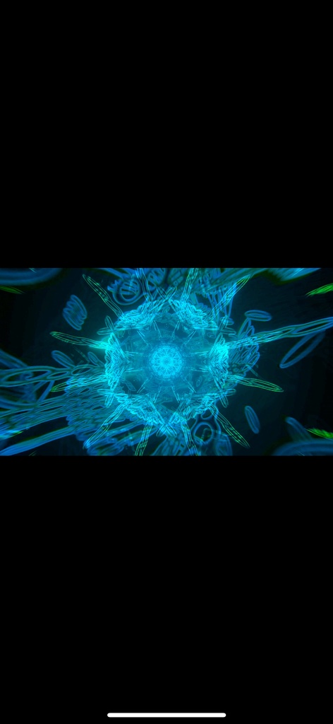 青 ジオメトリ エネルギーコア|シームレス 抽象テクノ VJ ループ(HD)