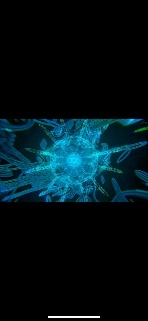 青 ジオメトリ エネルギーコア|シームレス 抽象テクノ VJ ループ(HD)