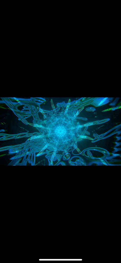 青 ジオメトリ エネルギーコア|シームレス 抽象テクノ VJ ループ(HD)