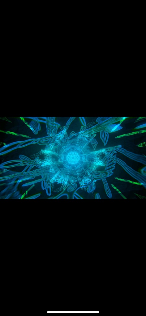 青 ジオメトリ エネルギーコア｜シームレス 抽象テクノ VJ ループ（HD）