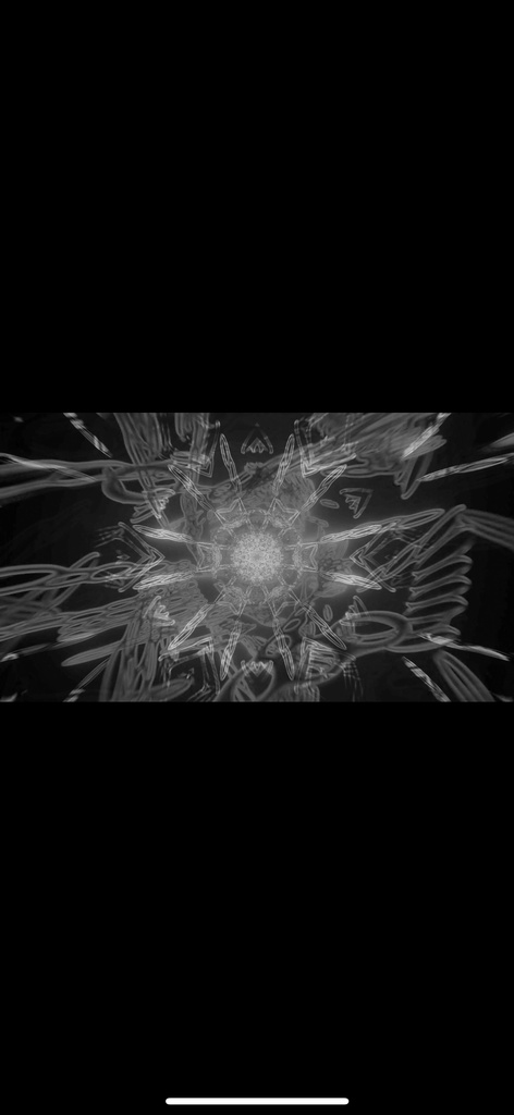 モノクロ ジオメトリ エネルギーコア|シームレス 抽象テクノ VJ ループ(HD)