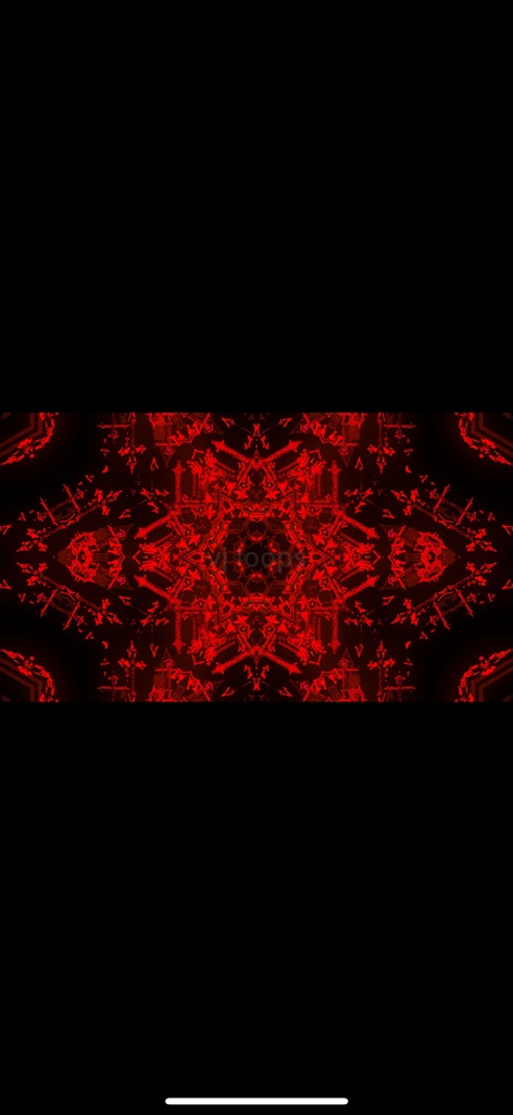 Red Cyber Fracture Kaleidoscope|抽象幾何学 HD シームレス VJループ