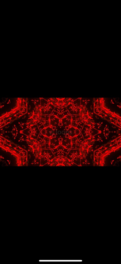 Red Cyber Fracture Kaleidoscope|抽象幾何学 HD シームレス VJループ