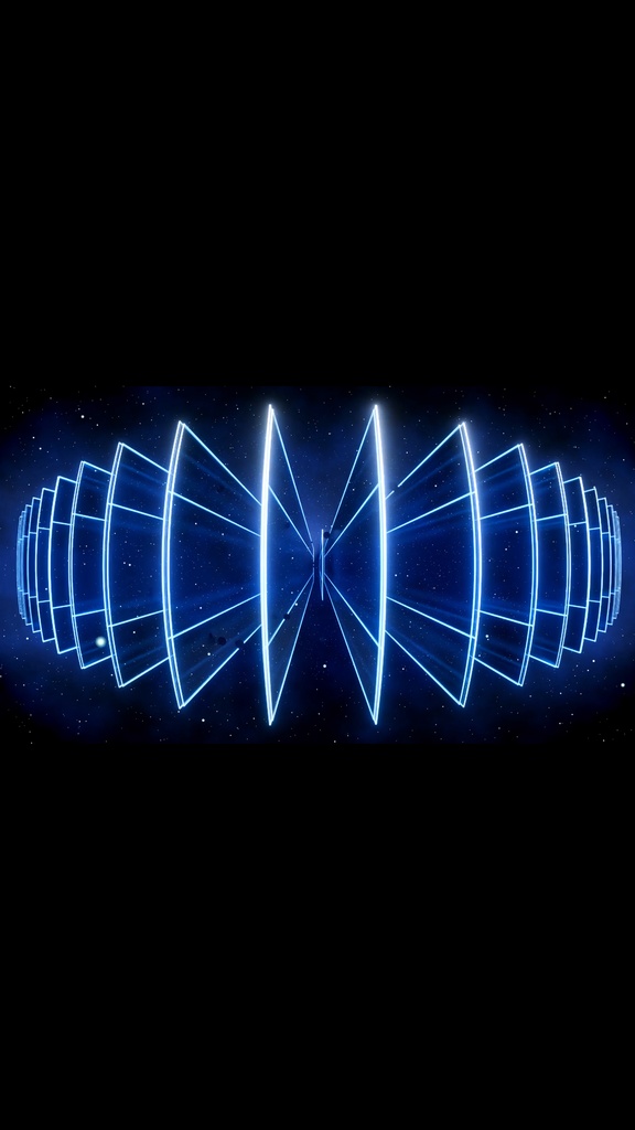 Cyber Light Fan Core – Blue Futuristic VJ Loop