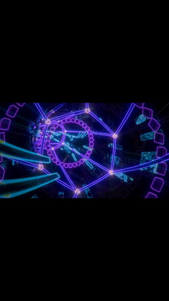 Neon Warp Tunnel Flow｜シームレスHD VJループ（テクノ・サイバー・抽象）