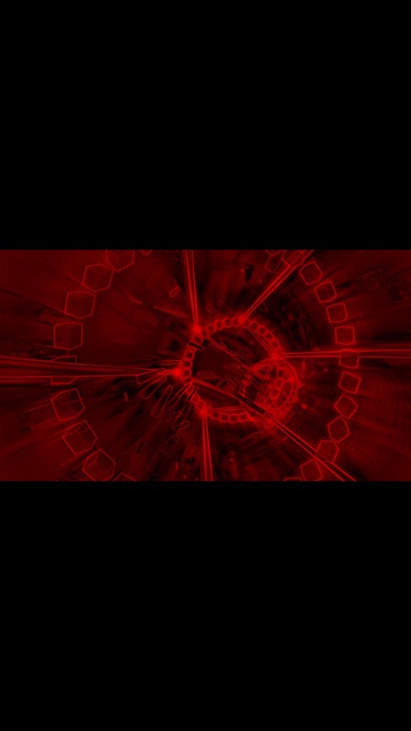 Neon Red Warp Tunnel Flow｜シームレスHD VJループ（サイバー・テクノ・抽象）
