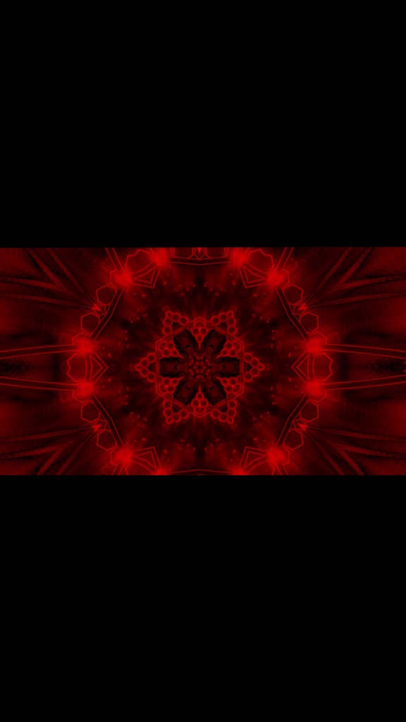 Neon Red Kaleido Warp Tunnel｜シームレスHD VJループ（万華鏡・サイバー・テクノ）